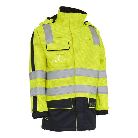 ELKA-Warnschutz, Warn-Multinorm-Parka mit Störlichtbogen, ANTIFLAME-ANTISTATIC, gelb