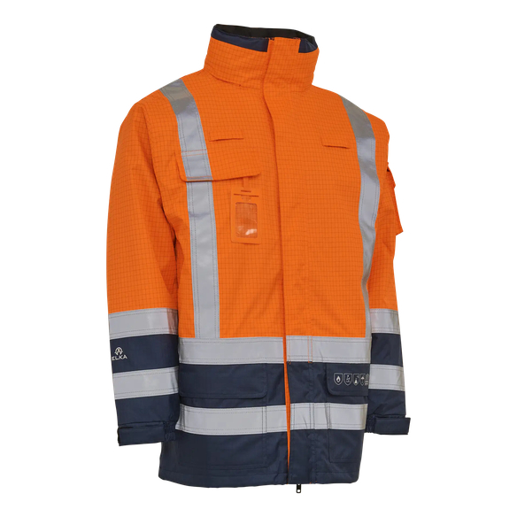 ELKA-Warnschutz, Warn-Jacke, SECURE TECH MULTINORM, warnorange/marine