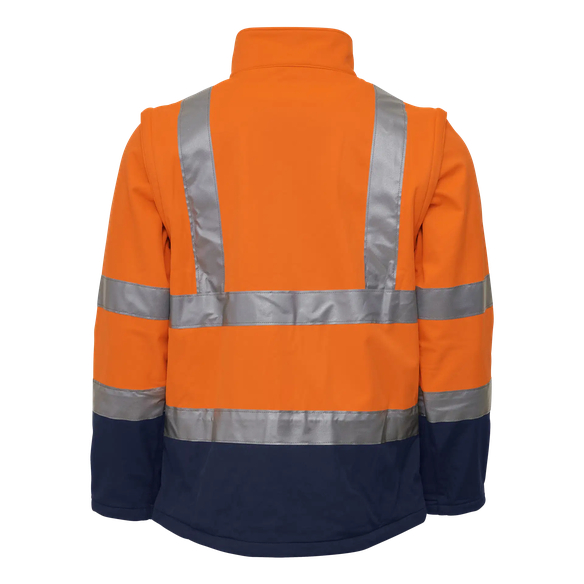 ELKA-Warnschutz, Warn-Softshelljacke, VISIBLE XTREME, warnorange/marine