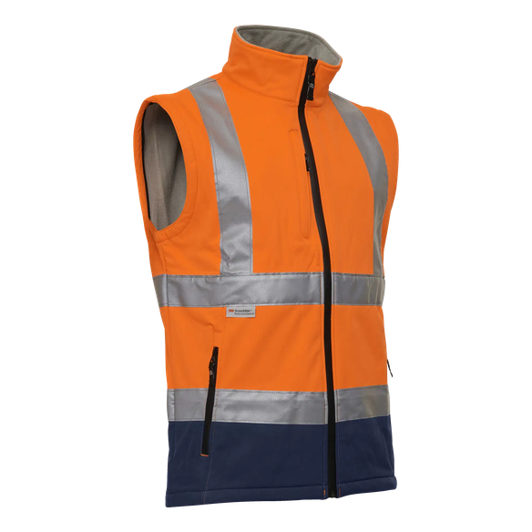 ELKA-Warnschutz, Warn-Softshelljacke, VISIBLE XTREME, warnorange/marine