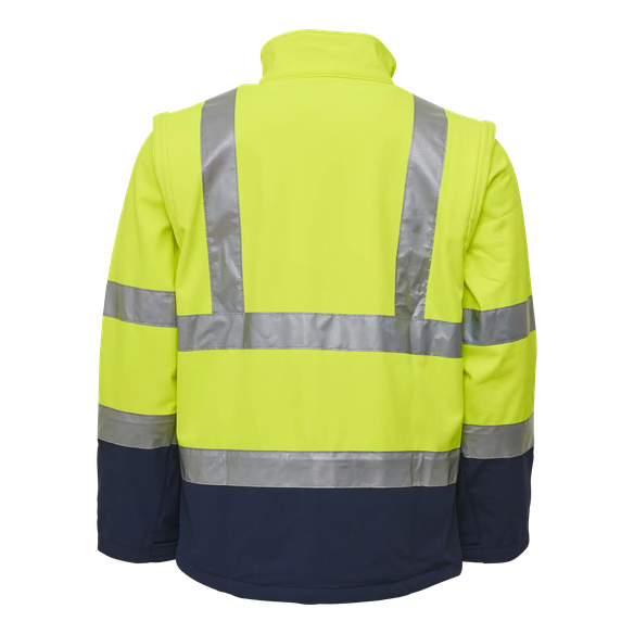 ELKA-Warnschutz, Warn-Softshelljacke, VISIBLE XTREME, warngelb/marine