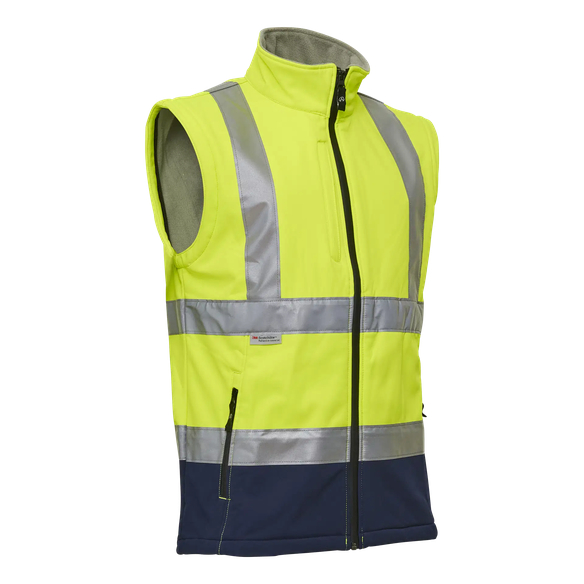 ELKA-Warnschutz, Warn-Softshelljacke, VISIBLE XTREME, warngelb/marine