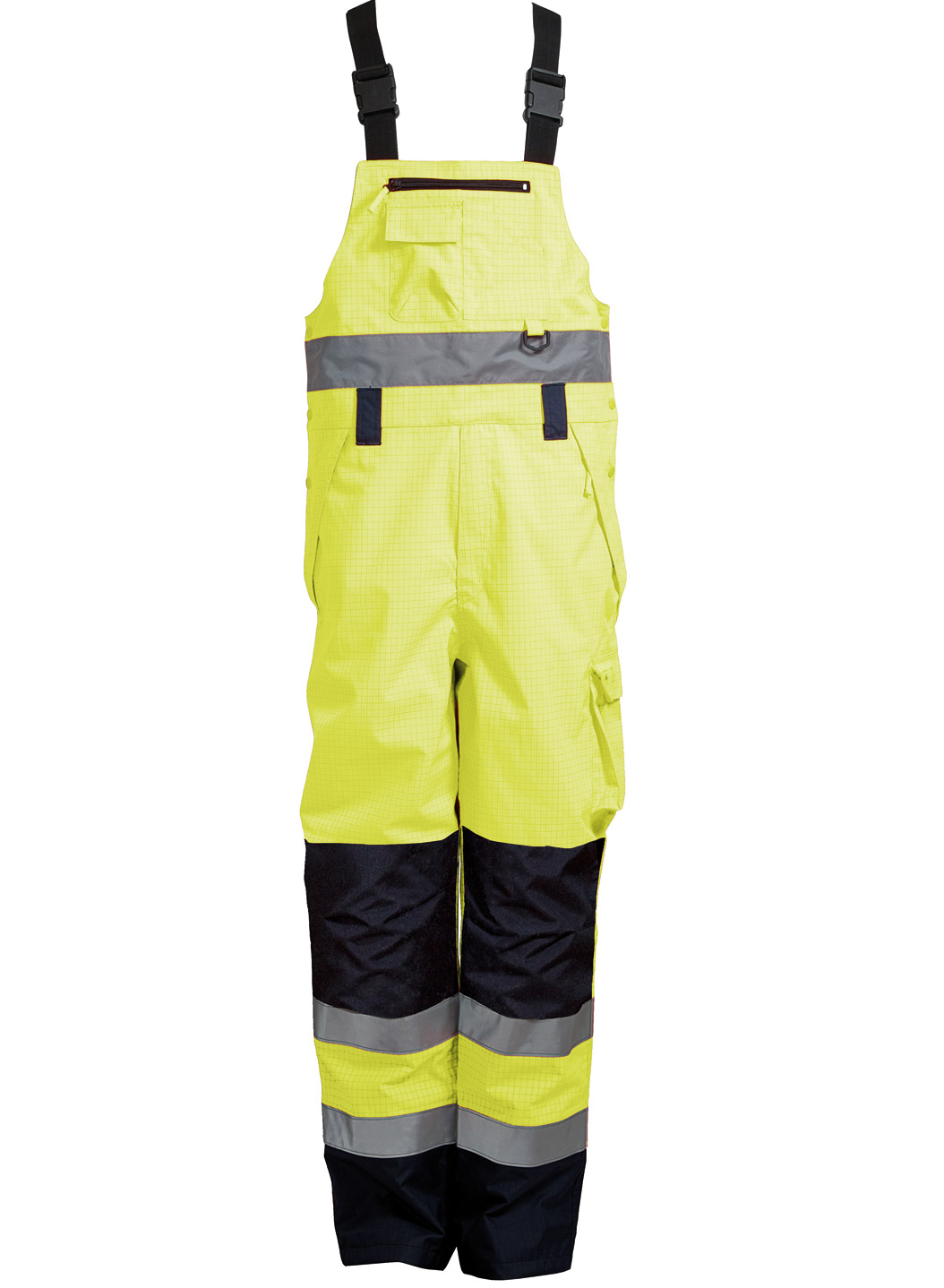 ELKA Warnschutzlatzhose Arbeitslatzhose Warnkleidung Warnschutz SECURE TECH MULTINORM warngelb marine