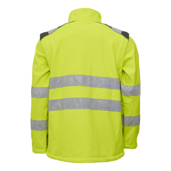 ELKA-Warnschutz, Warn-Softshelljacke, VISIBLE XTREME, warngelb