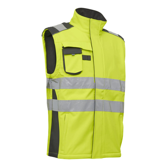 ELKA-Warnschutz, Warn-Softshelljacke, VISIBLE XTREME, warngelb
