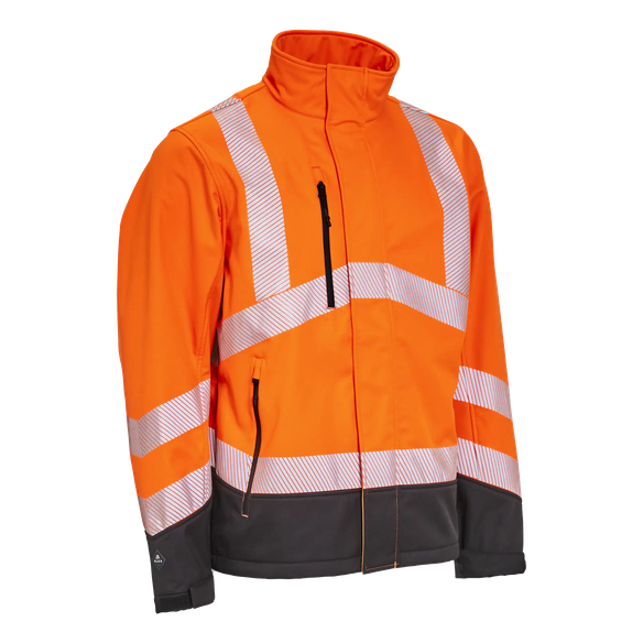 ELKA-Warnschutz, Softshelljacke, VISIBLE XTREME, warnorange/schwarz