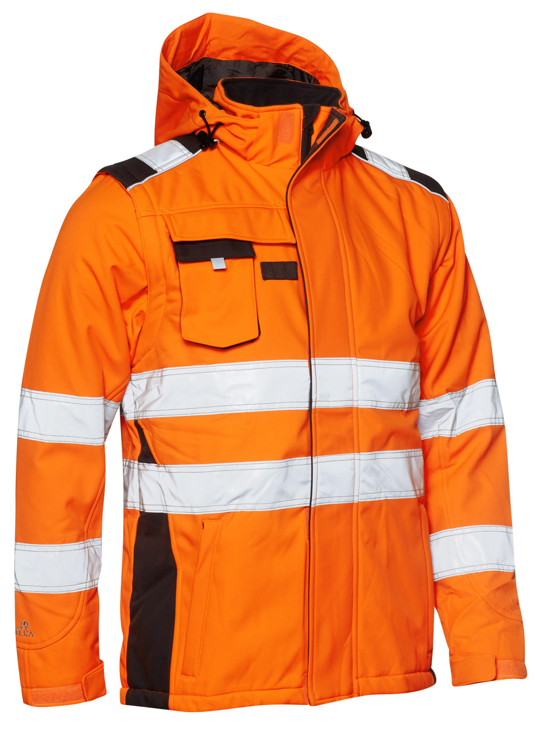 ELKA-Warnschutz, Warn-Softshelljacke, VISIBLE XTREME, warnorange