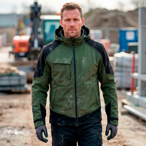 ELKA-Kälteschutz, -Softshelljacke, WORKING XTREME, grün/schwarz