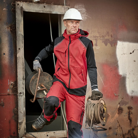 ELKA-Kälteschutz, -Softshelljacke, WORKING XTREME, rot/schwarz