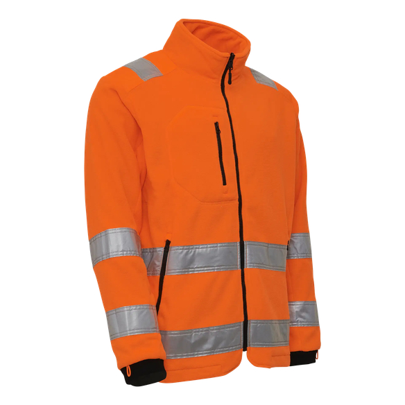 ELKA-Warnschutz, Warn-Fleecejacke, ZIP-IN, WORKING XTREME, warnorange