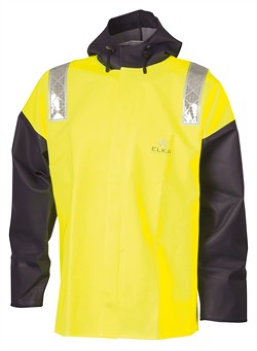 ELKA Warnschutzjacke Arbeitsjacke Warnschutz Warnjacke Warnkleidung UNLIMITED warngelb marine 600g