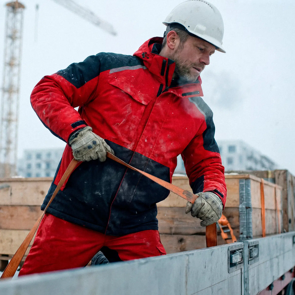 ELKA-Kälteschutz, -Stretch-Winterjacke, Working Xtreme, rot/schwarz