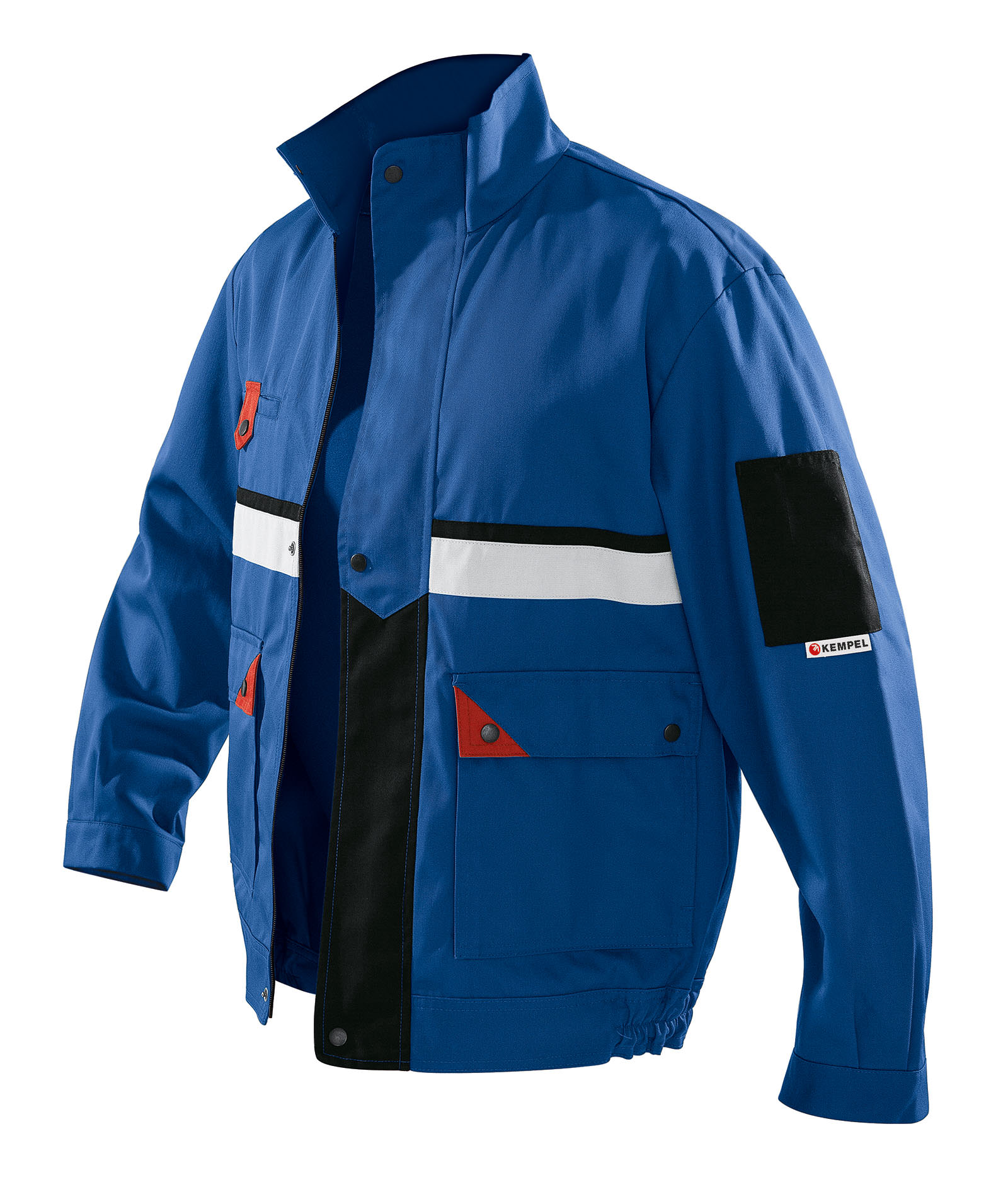 KEMPEL Blouson Arbeitsjacke Berusfjacke Arbeitskleidung Berufskleidung kornblau rot ca 245g