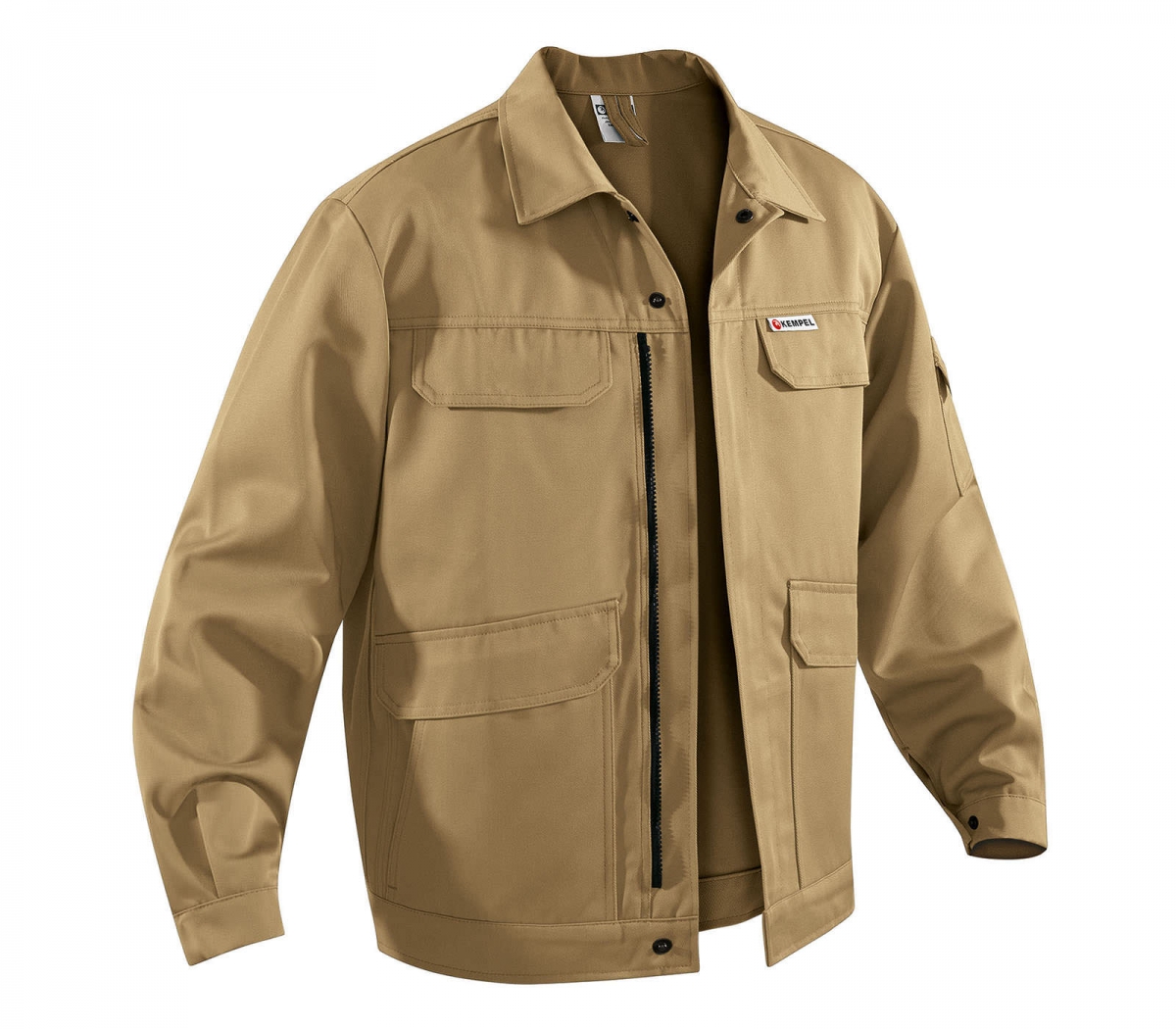 Gr.94 KEMPEL Blouson Arbeitsjacke Berusfjacke Arbeitskleidung Berufskleidung beige ca 325g