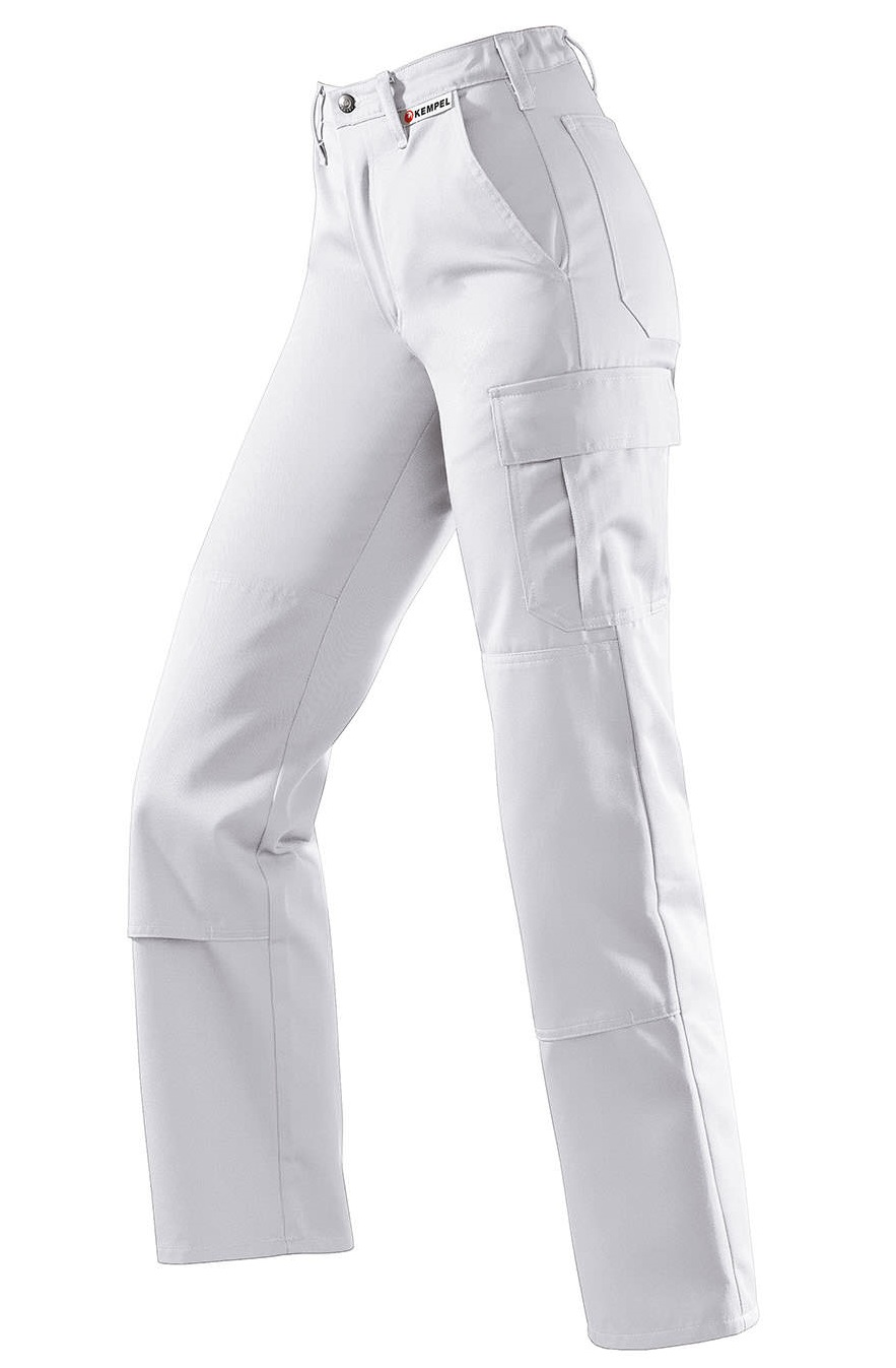 Gr.46 KEMPEL Damen Bundhose Arbeitshose Berufshose Workerhose Arbeitskleidung Berufskleidung weiß ca 325g
