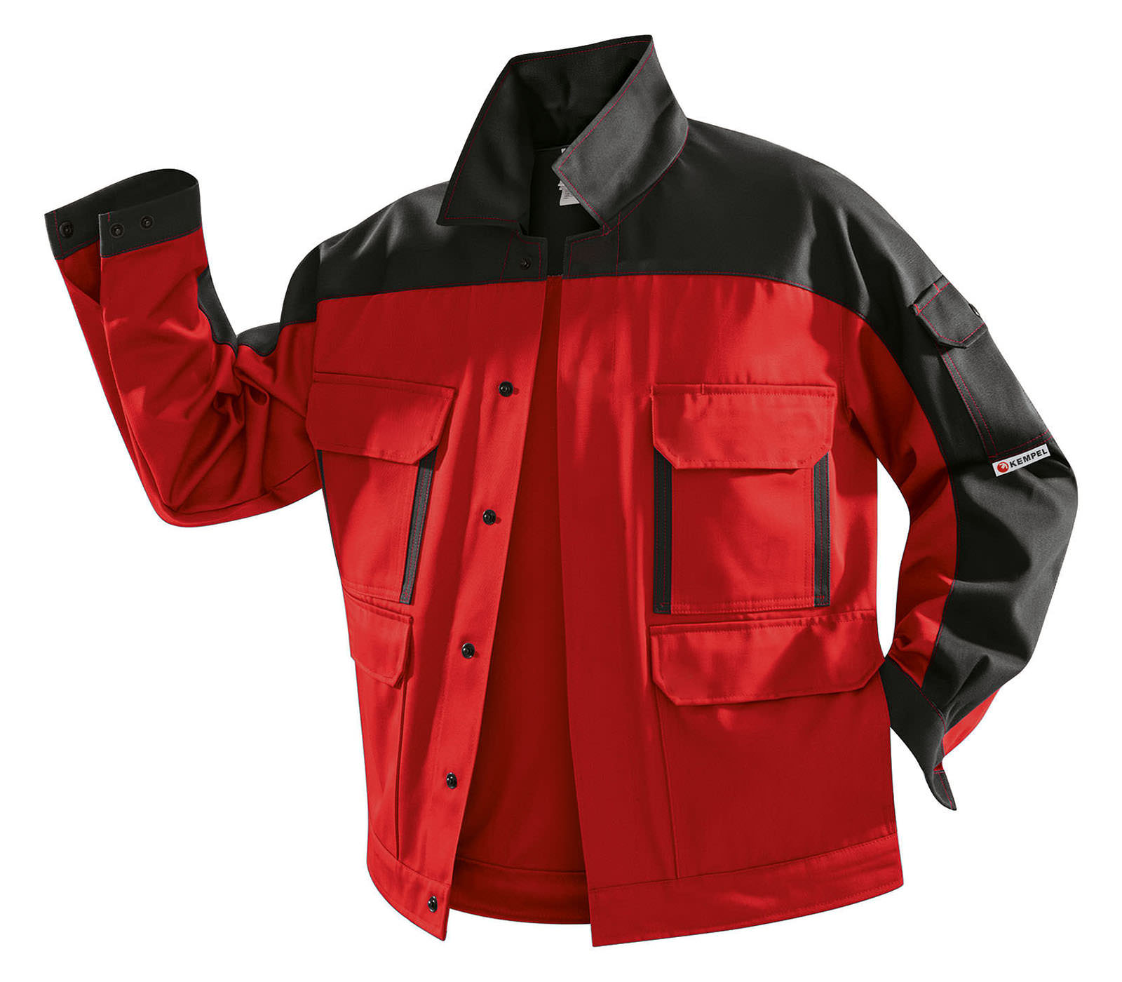 Gr.62 KEMPEL Blouson Arbeitsjacke Berusfjacke Arbeitskleidung Berufskleidung rot anthrazit ca 325g
