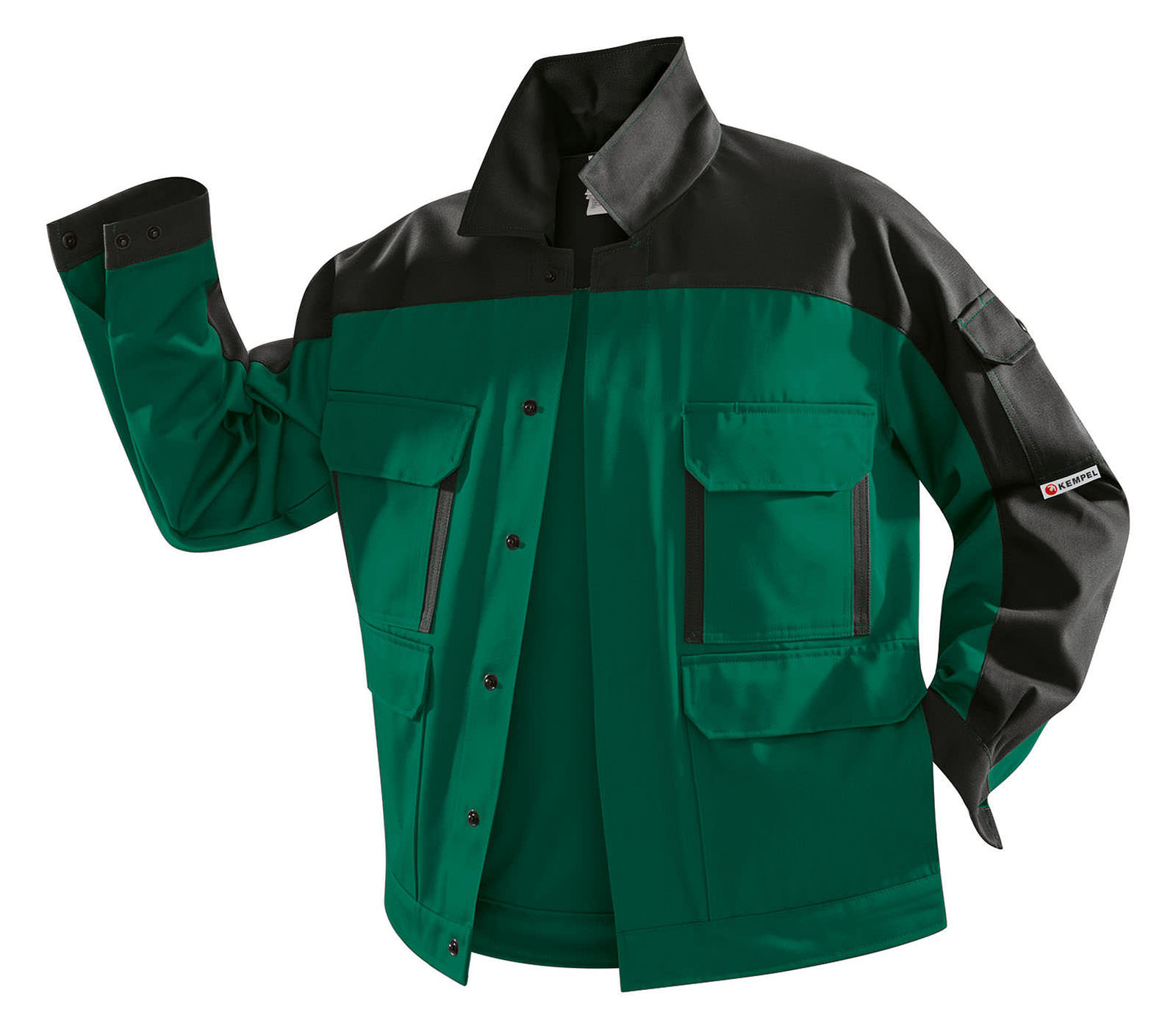 Gr.48 KEMPEL Blouson Arbeitsjacke Berusfjacke Arbeitskleidung Berufskleidung grün anthrazit ca 325g