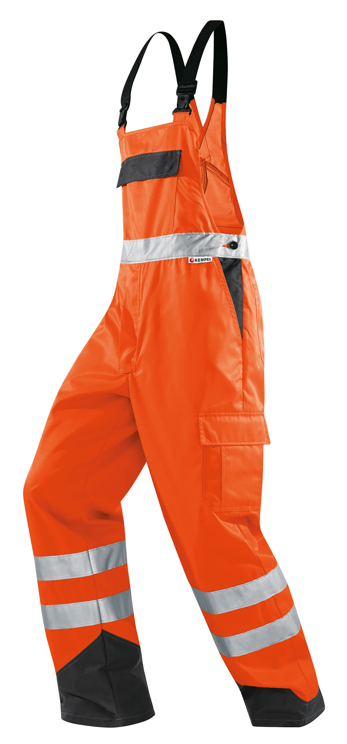 Gr.L KEMPEL Warnschutzlatzhose Arbeitslatzhose Warnkleidung Warnschutz warnorange anthrazit ca 220g