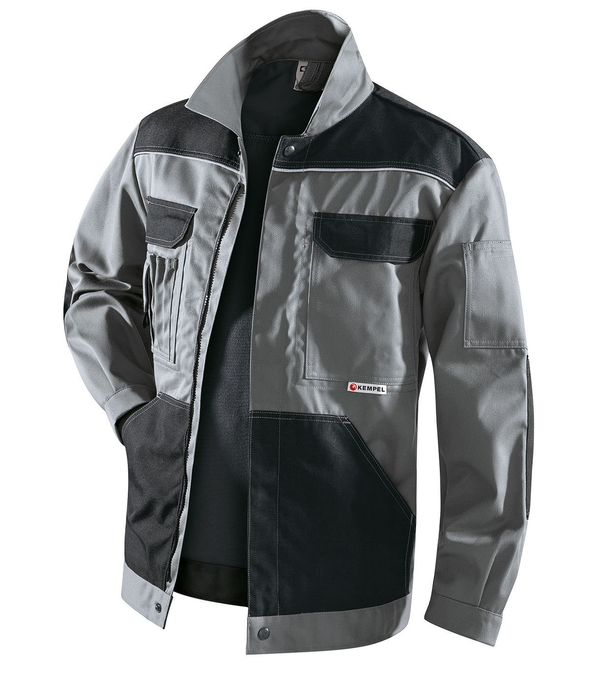 KEMPEL Blouson Arbeitsjacke Berusfjacke Arbeitskleidung Berufskleidung mittelgrau schwarz ca 300g