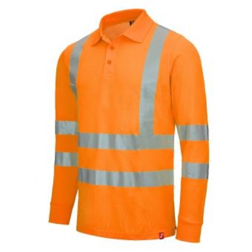 NITRAS motion tex viz, Warnschutz-Langarm-Poloshirt