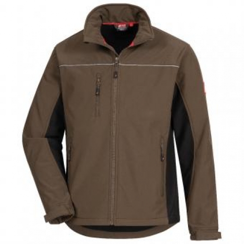 NITRAS Kälteschutz, MOTION TEX LIGHT, Softshelljacke, braun / schwarz