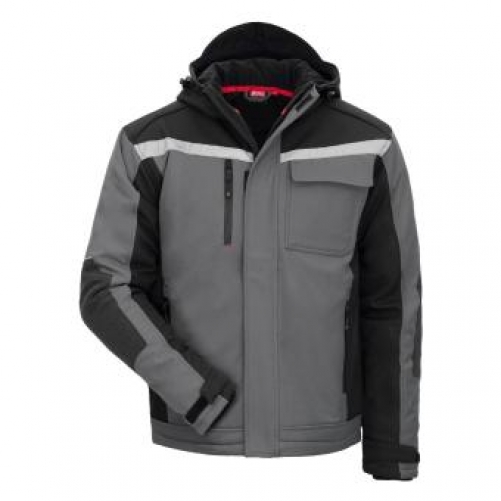 NITRAS Kälteschutz, MOTION TEX PLUS, Winter-Softshelljacke grau / schwarz
