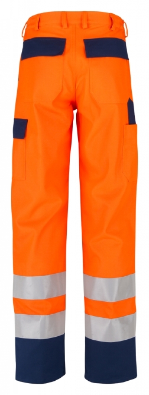 BEB-Warnschutz, Warn-Bund-Hose, 270 g/m², warnorange/marine