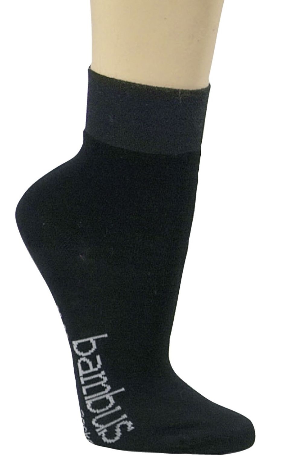 WOWERAT-Workwear, Wellness-Socken, Bambus, extra-verkürzter Schaft, ohne Gummizug, 3-er Pkg., schwarz