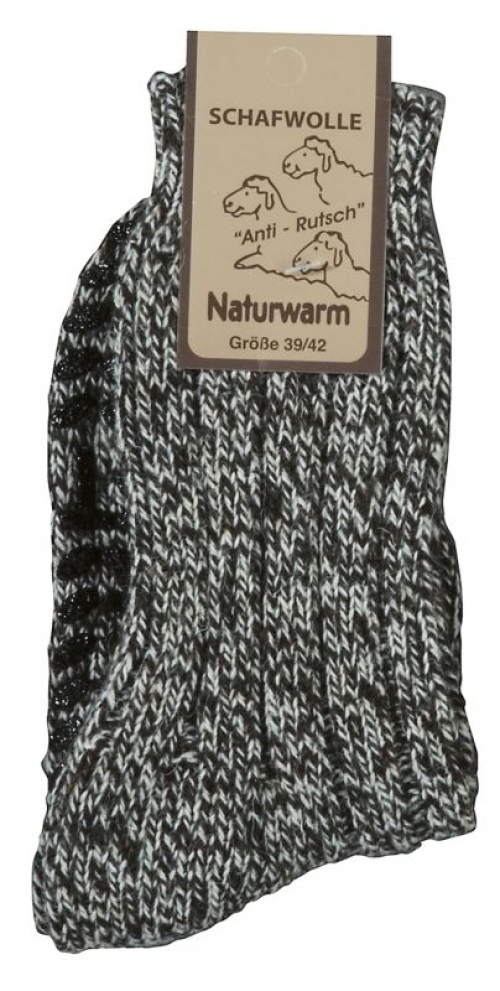 WOWERAT-Workwear, Antirutsch Norwegersocken, STOPP, 3er-Teilung, 2-er Pkg., silber