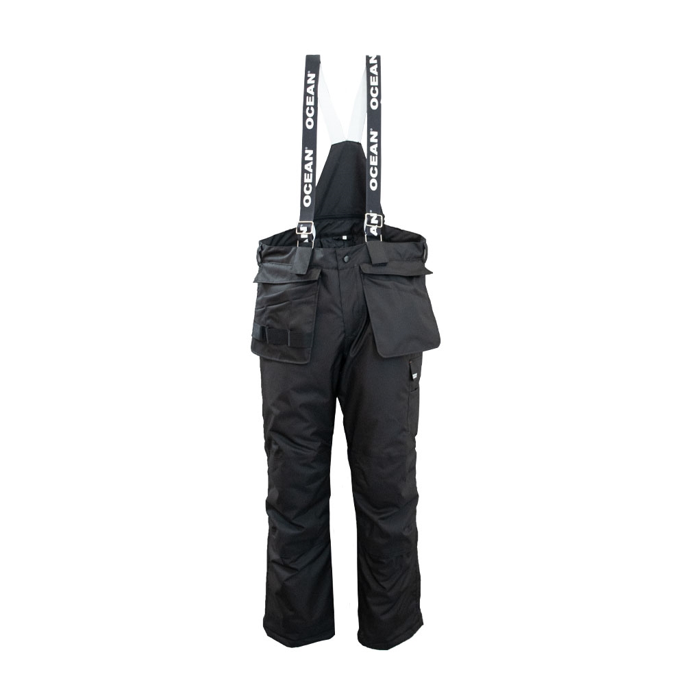 OCEAN-Nässeschutz, Regenschutz, Arbeitshose FARGO mit Hosenträger, 175 g/m², schwarz
