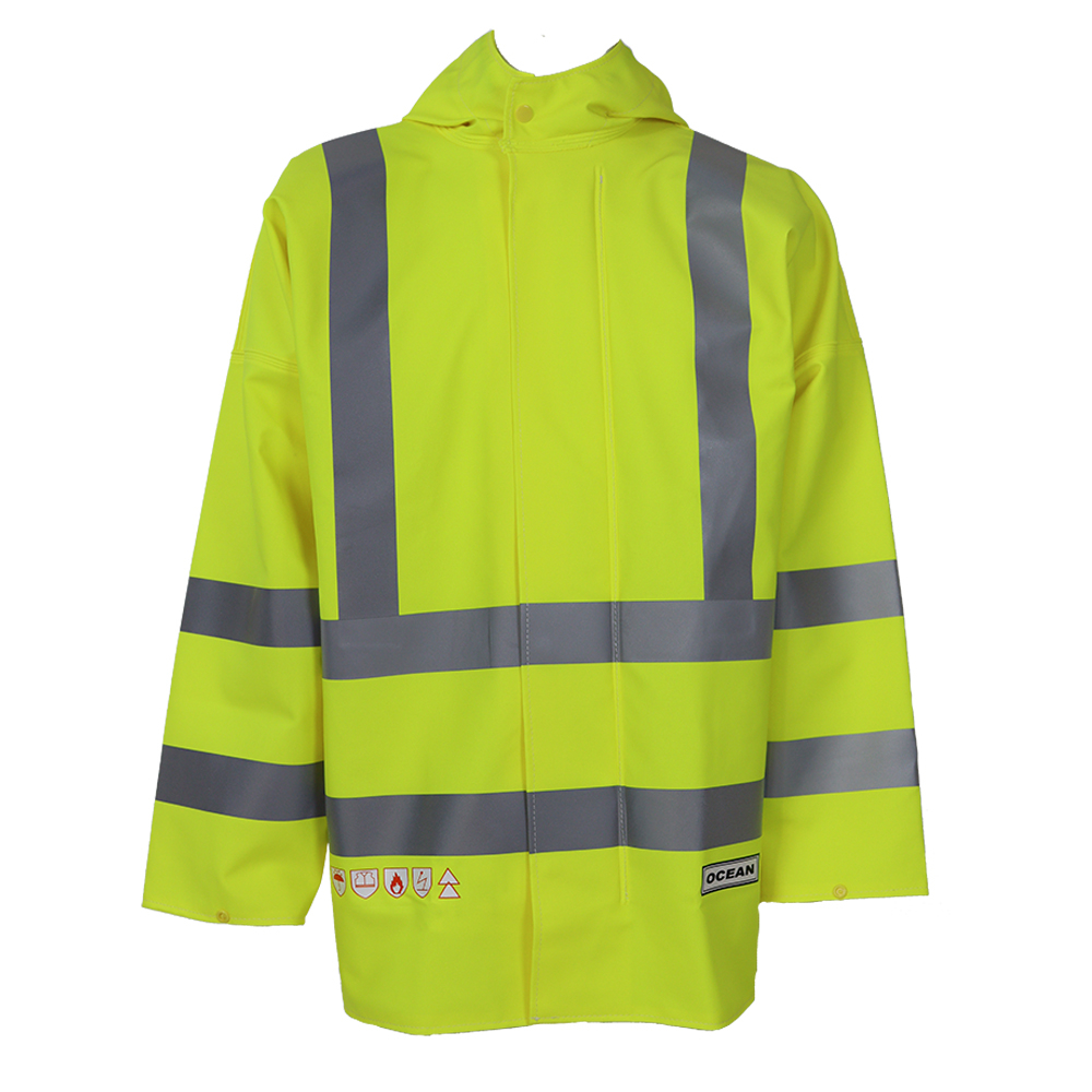 OCEAN-Coulomb-Prämie-Jacke, 360 g/m², neongelb