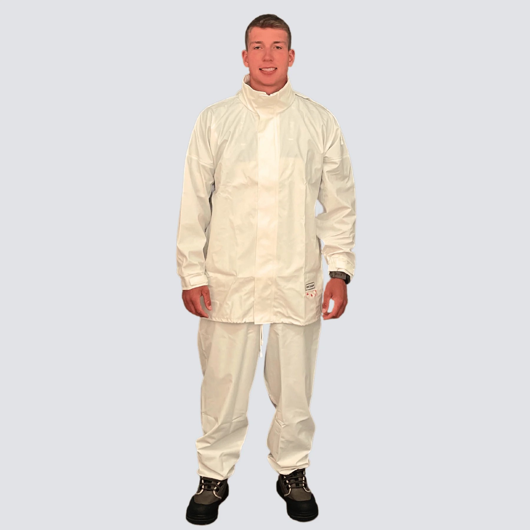 OCEAN-Nässeschutz, Regenschutz, lbertville-Prämie-Jacke, 300 g/m², weiß