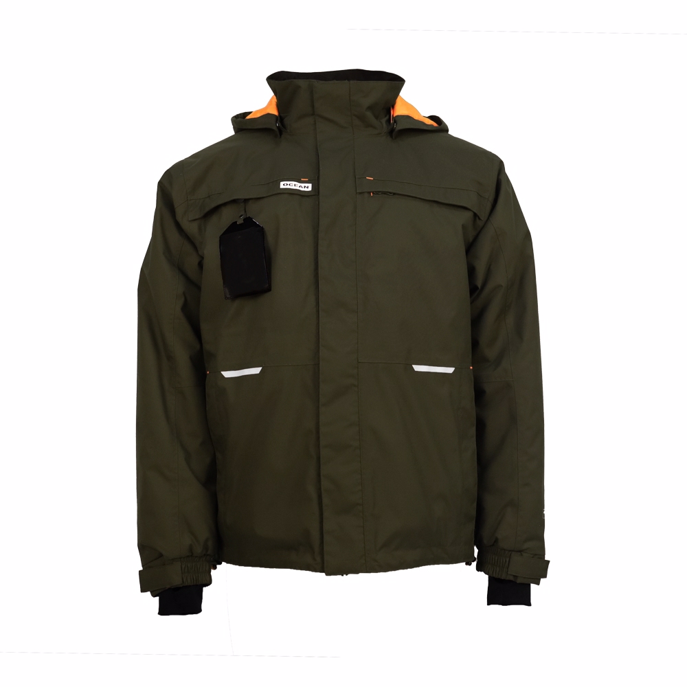 OCEAN-Nässeschutz, Regenschutz, Work-Fargo-Jacke, 175 g/m², oliv