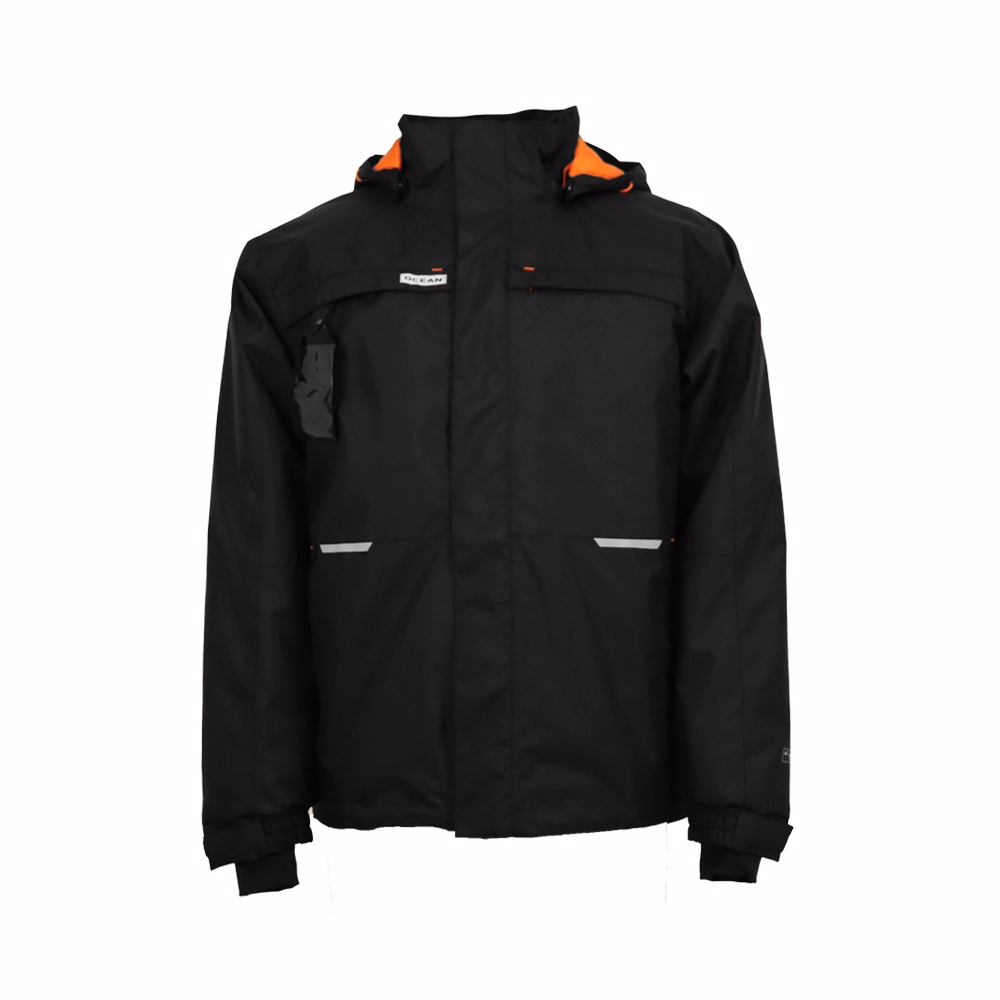 OCEAN-Nässeschutz, Regenschutz, Work-Fargo-Jacke, 175 g/m², schwarz