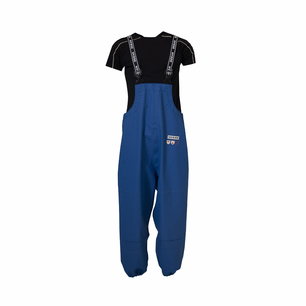 OCEAN-Nässeschutz, Regenschutz, Albertville-Comfort-Latzhose mit verstärktem Knie, 300 g/m², königsblau
