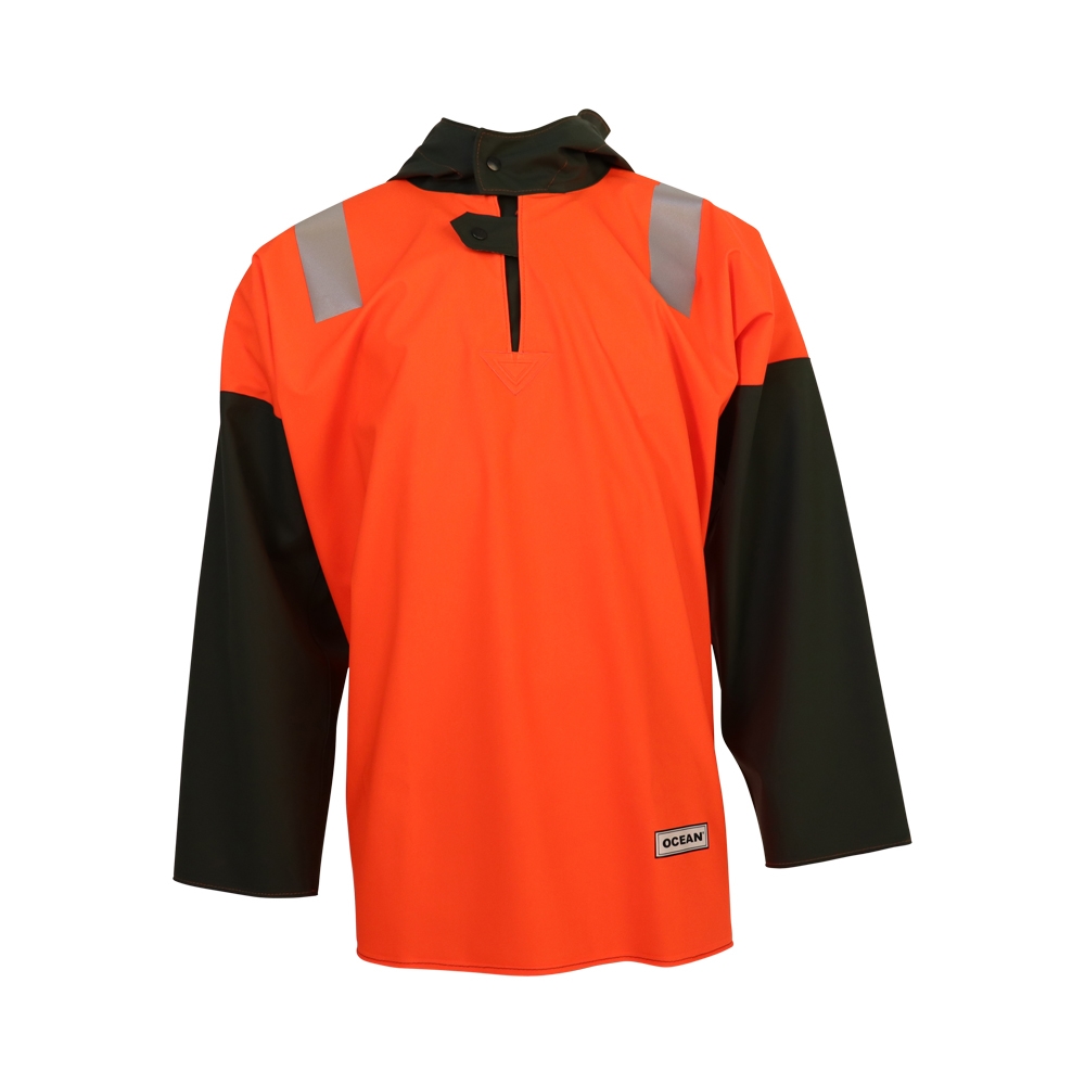 OCEAN-Nässeschutz, Regenschutz, Mariner-Premium-Smock, 300 g/m², orange/oliv