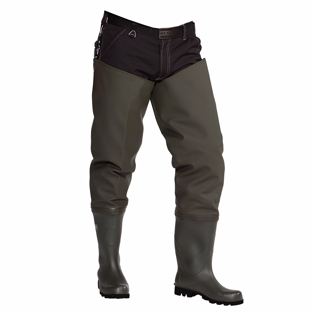 OCEAN-Deluxe-Thigh-Waders-Seestiefel S5, 700g/m², dunkeloliv
