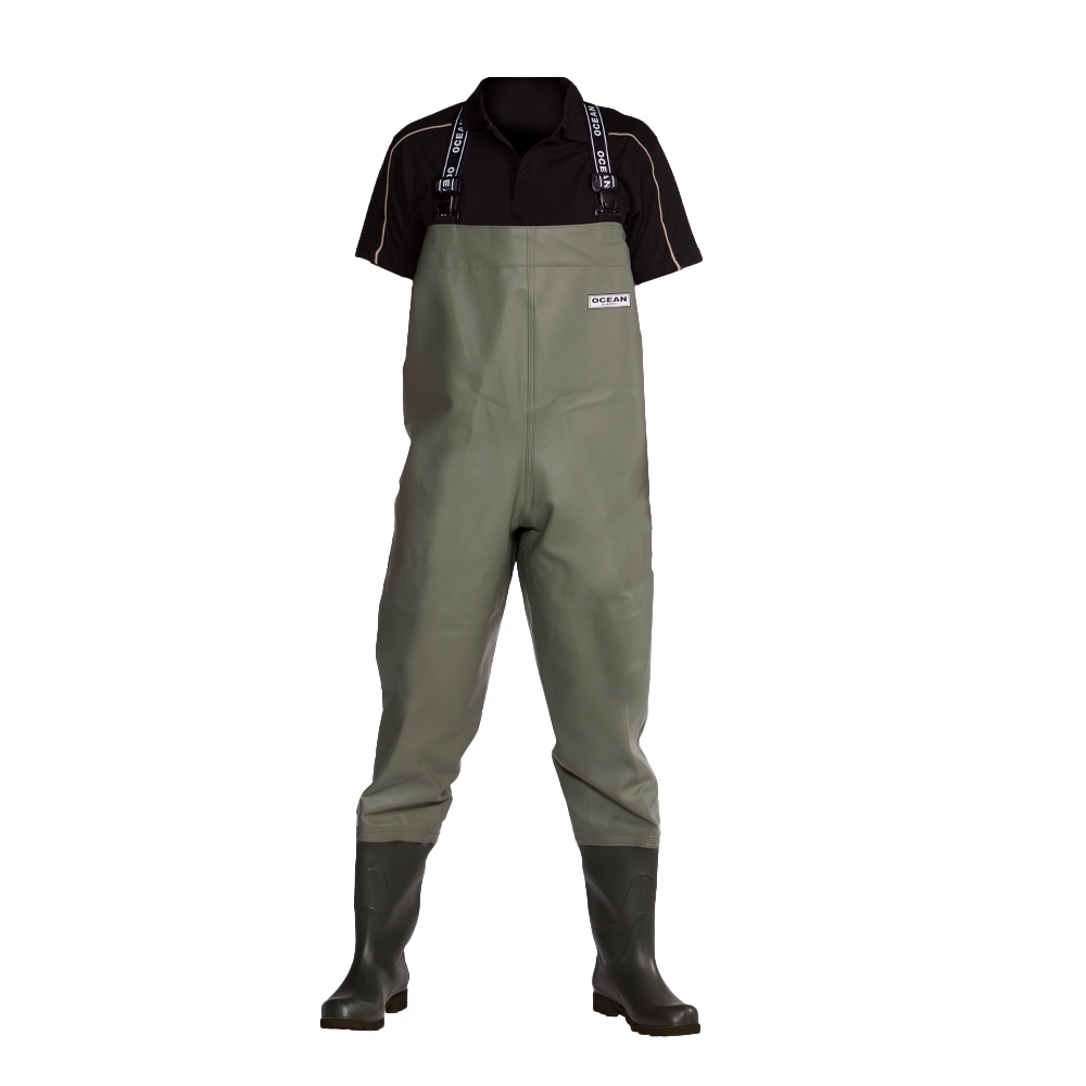 OCEAN-Nässeschutz, Regenschutz, Classic-Waders-Wathose, 600g/m², oliv