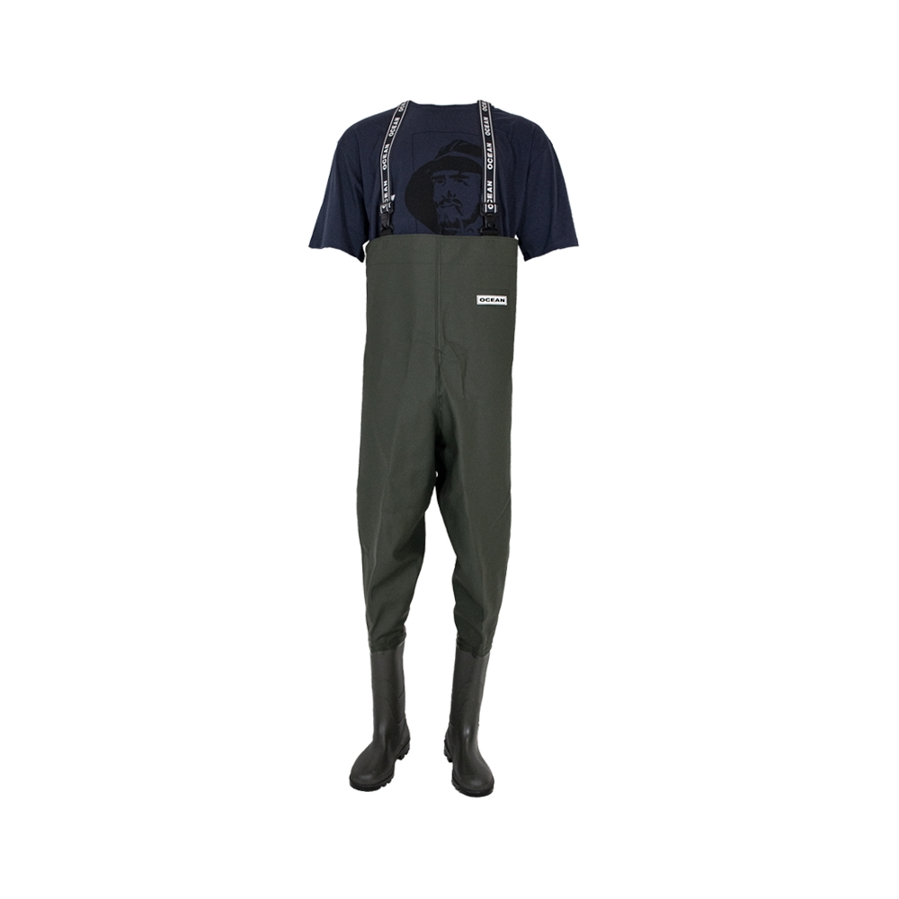 OCEAN-Nässeschutz, Regenschutz, Deluxe-Waders-Wathose, 700g/m², dunekloliv
