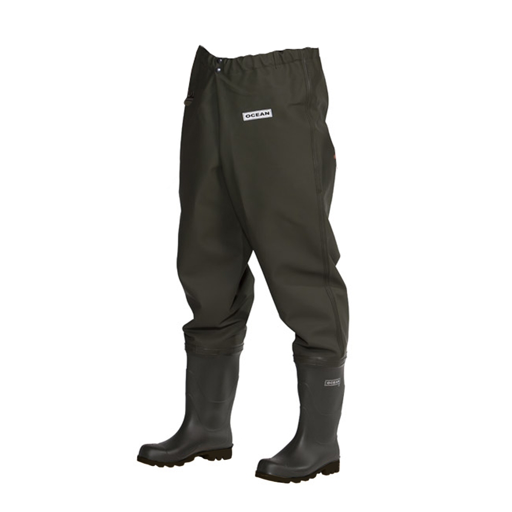 OCEAN-Nässeschutz, Regenschutz, Deluxe-Gürtelwathose S5, 700 g/m², dunekloliv