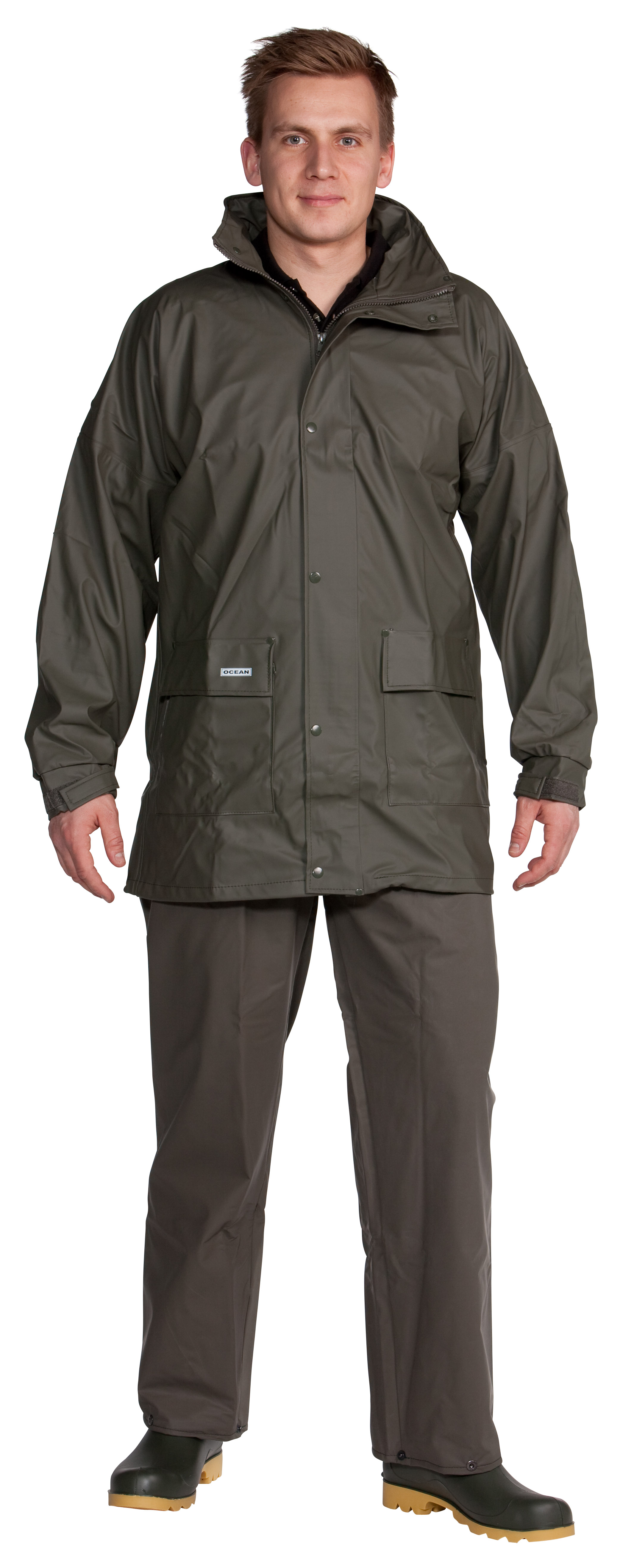 OCEAN-Nässeschutz, Regenschutz, Regen-Jacke, Weather Comfort, oliv