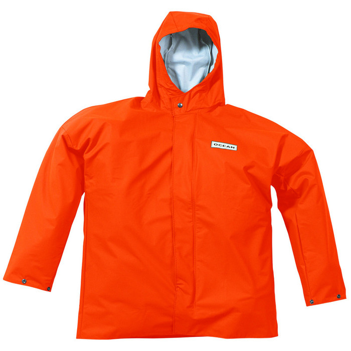 OCEAN-Regenschutz, Regen-Nässe-Wetter-Schutz-Jacke, Comfort Heavy, 220g/m², orange
