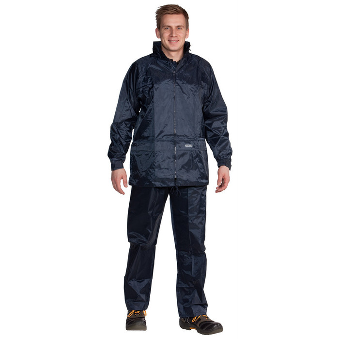 OCEAN-Rainwear, Regenanzug, Jacke mit Reißverschluss, Hose mit Gummizug, marine