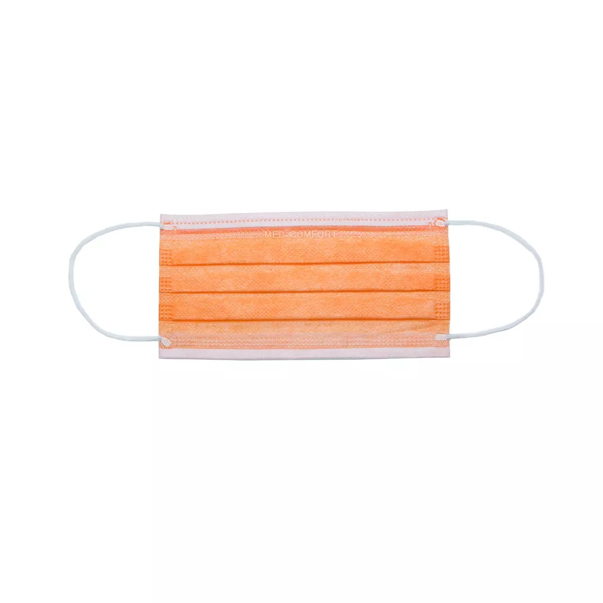 AMPRI-Einweg-Mundschutz, MED COMFORT, 3-lagig, runde Elastikbänder, VE = Pkg. á 50 Stück, orange