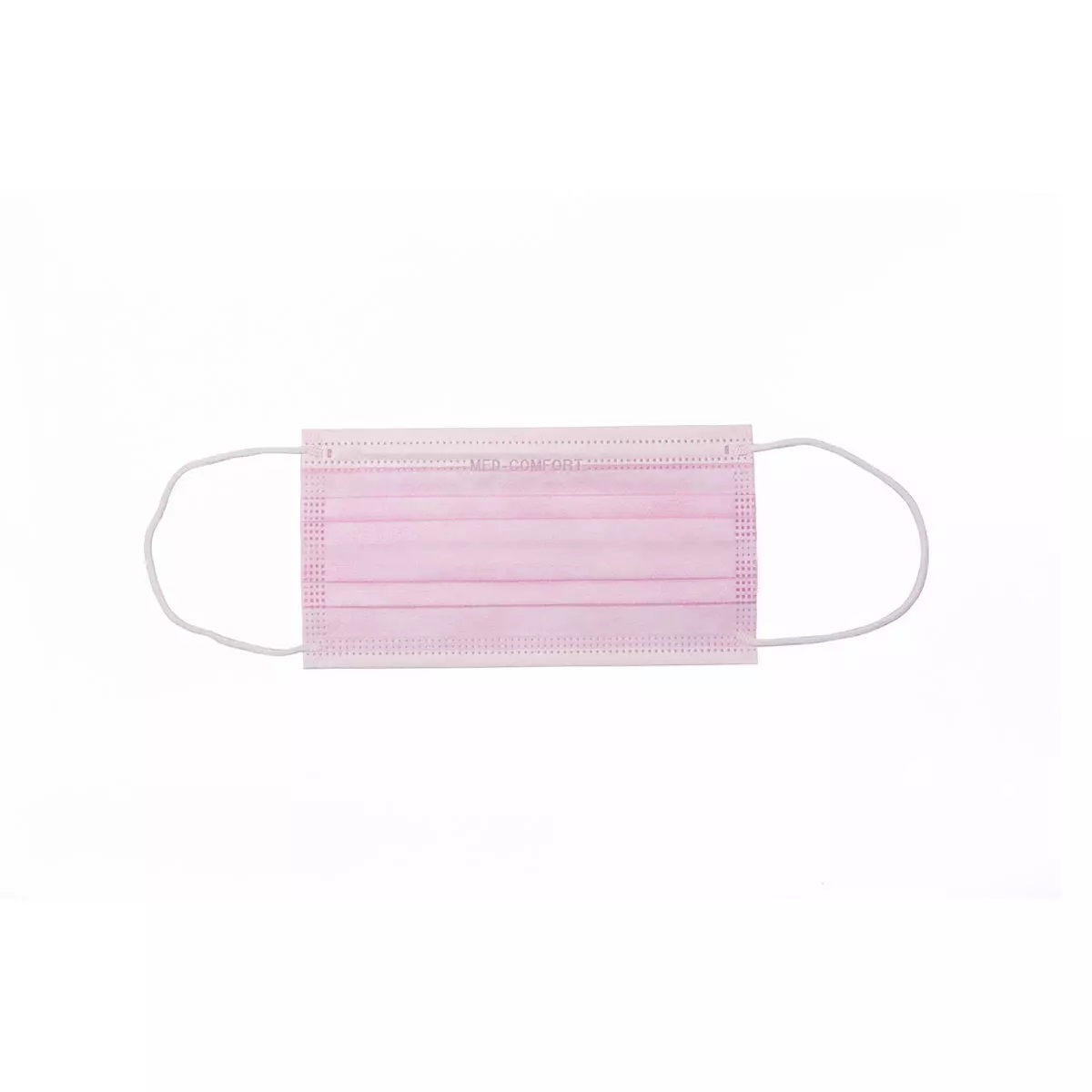 AMPRI-Einweg-Mundschutz, MED COMFORT, 3-lagig, runde Elastikbänder, VE = Pkg. á 50 Stück, pink