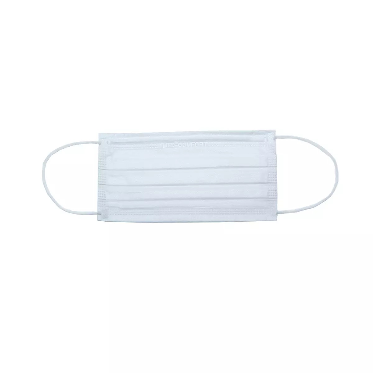 AMPRI-Einweg-Mundschutz, MED COMFORT, 3-lagig, runde Elastikbänder, VE = Pkg. á 50 Stück, weiß