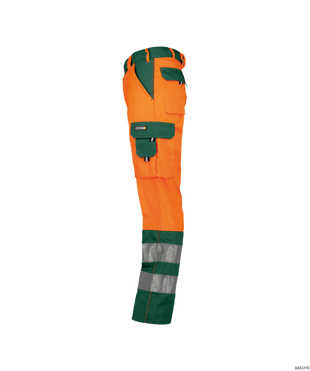 DASSY-Warnschutz, Warn-Bundhose LANCESTER , orange/grün