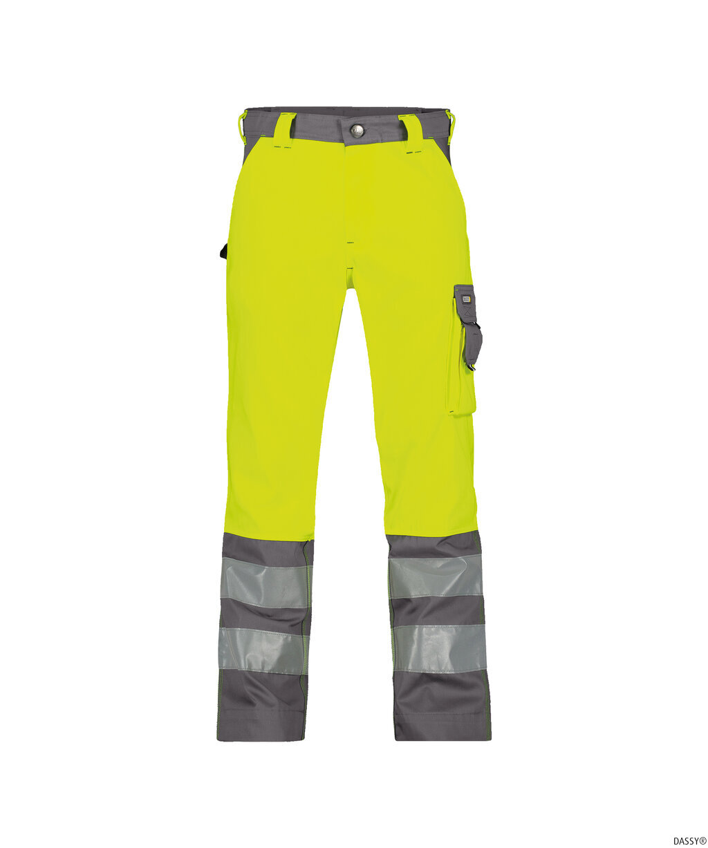 DASSY-Warnschutz, Warn-Bundhose LANCESTER , gelb/grau