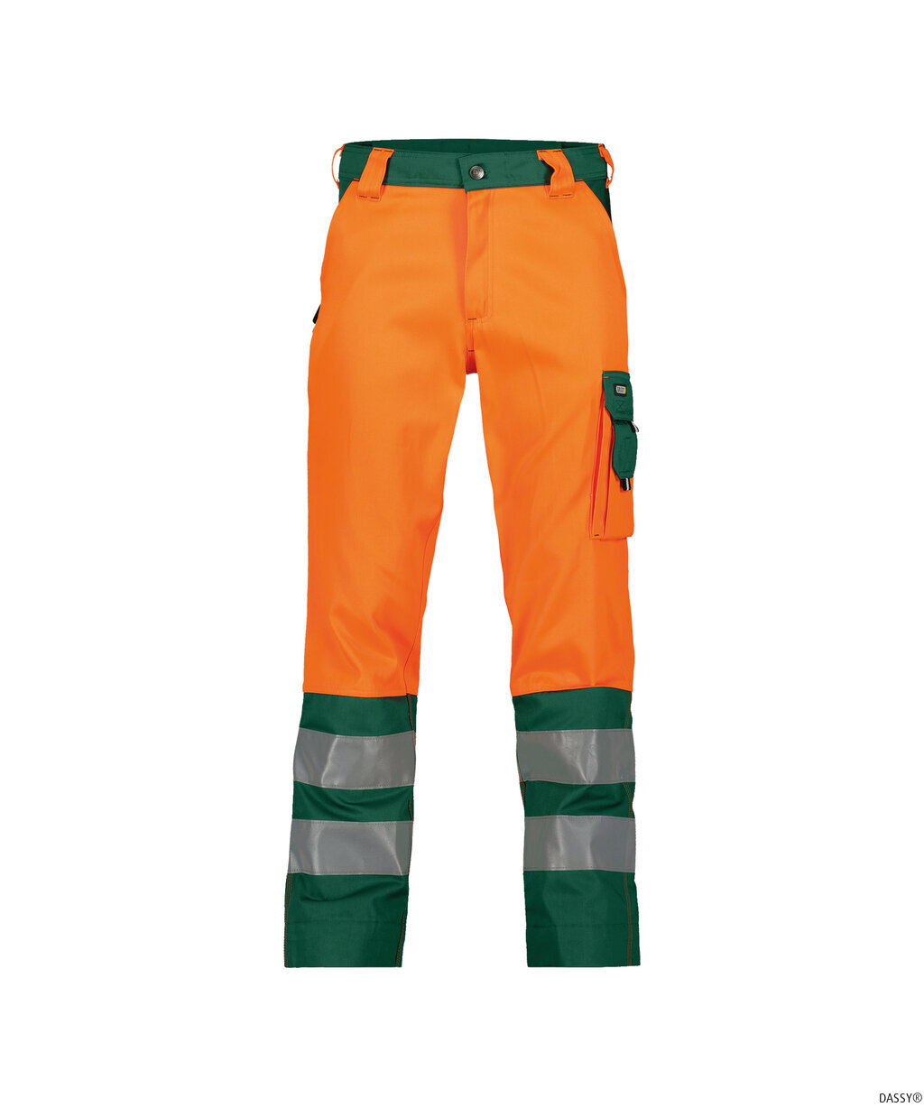 DASSY-Warnschutz, Warn-Bundhose LANCASTER orange/grün