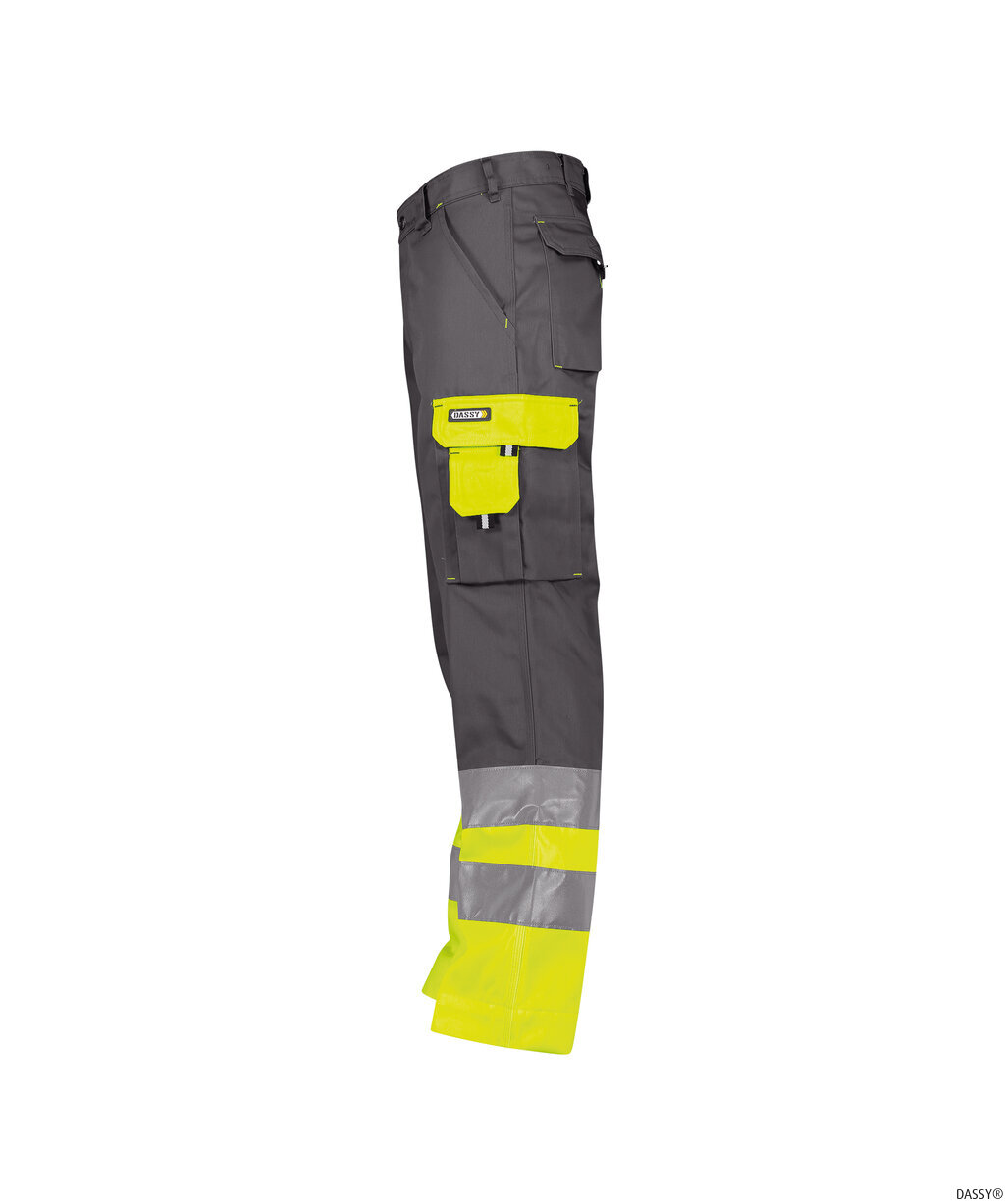 DASSY-Warnschutz, Warn-Bundhose OMAHA , grau/gelb